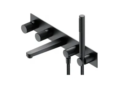 CONTOUR bateria wannowa 5-otworowa podtynkowa antracytowa - CT8037-1AT