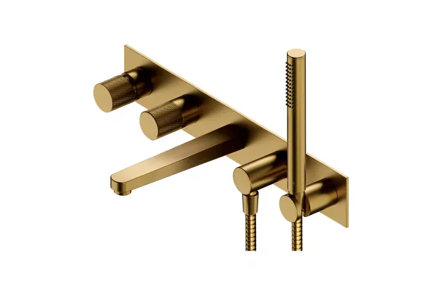 CONTOUR bateria wannowa 5-otworowa podtynkowa złota szczotkowana - CT8037-1GLB