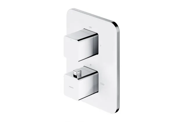 PARMA termostatyczna bateria prysznicowo-wannowa podtynkowa chrom / biały - PM7436CRB