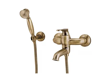 ART DECO bateria wannowa z zestawem prysznicowym brąz antyczny - AD5131BR
