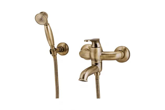 ART DECO bateria wannowa z zestawem prysznicowym brąz antyczny - AD5131BR