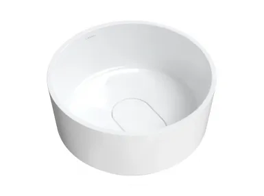 CADENCE M+ umywalka nablatowa okrągła 42 cm biały połysk