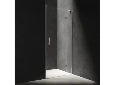 MANHATTAN drzwi prysznicowe uchylne 100 cm chrom / transparentny