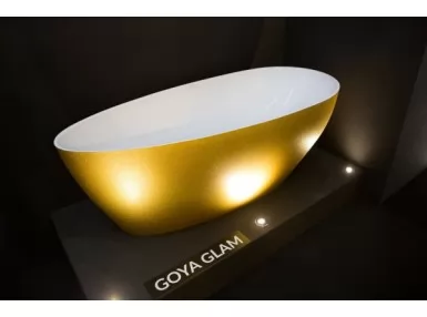 Goya Glam Złota wanna wolnostojąca 160 160x70x 170 l + odpływ