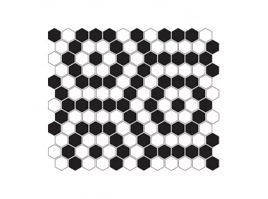 Mini HEXAGON B&W Nano 30x26 - biało czarna mozaika ścienne