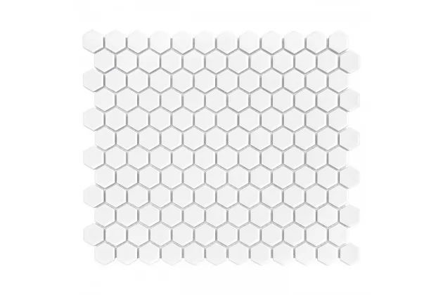 Mini Hexagon White 30x26 - mozaika ścienna