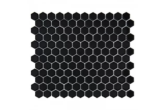 Mini Hexagon Black 30x26 - mozaika ścienna