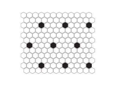Mini Hexagon B&W Spot 30x26 - mozaika ścienna