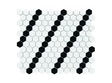 Mini Hexagon B&W Lean 30x26 - mozaika ścienna