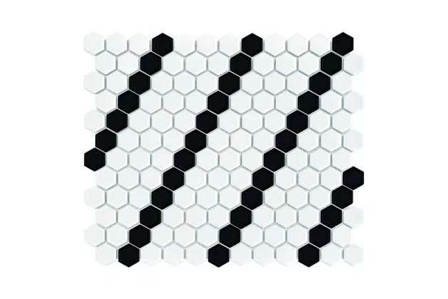 Mini Hexagon B&W Lean 30x26 - mozaika ścienna