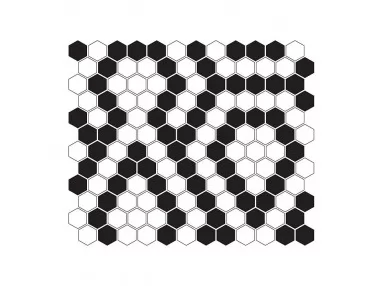 Mini Hexagon B&W Lace 30x26 - mozaika ścienna