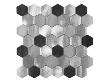 Allumi Grey Hexagon Mix 48 28.7 x 29.9 - mozaika ścienna