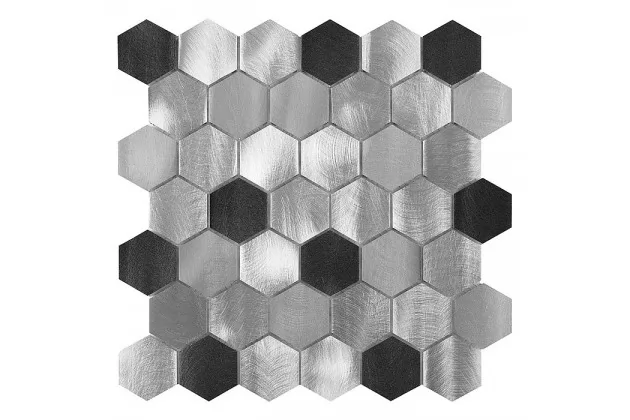 Allumi Grey Hexagon Mix 48 28.7 x 29.9 - mozaika ścienna
