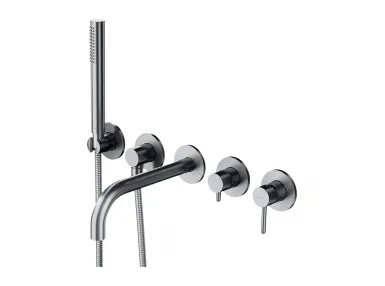 Y bateria wannowa 5-otworowa podtynkowa nikiel - Y1237-1SNI