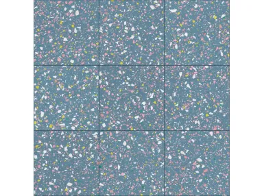 Terrazzo Blue Natural 60x60 - płytka gresowa