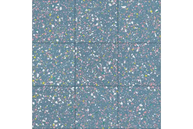 Terrazzo Blue Natural 60x60 - płytka gresowa