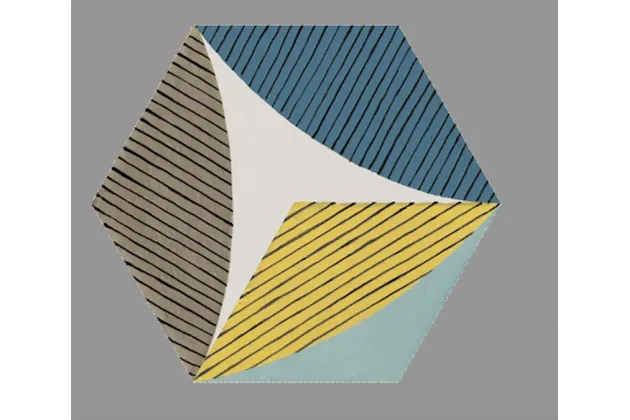 Lined Ribbon Hexagon 25x30 - płytka gresowa Hexagonalna