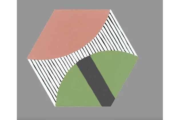 Lined Spring Hexagon 25x30 - płytka gresowa Hexagonalna