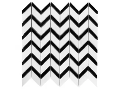 Pure White Chevron mix 31x30.5 - mozaika kamienna