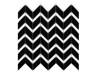 Pure Black Chevron mix 31x30.5 Mozaika kamienna