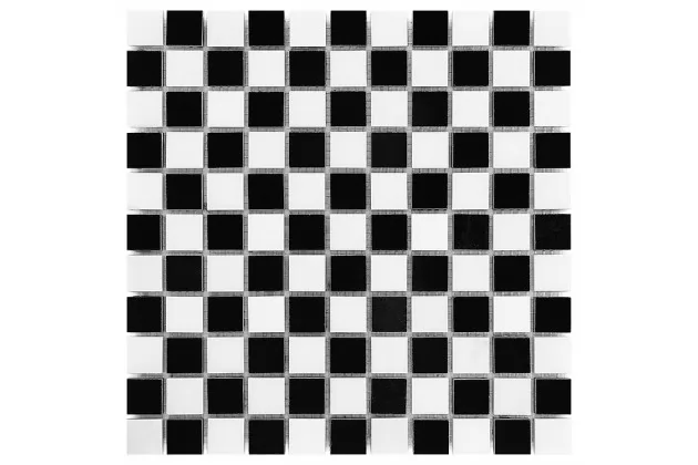 Pure B&W Mix 25 30.5x30.5 - mozaika kamienna biało czarna