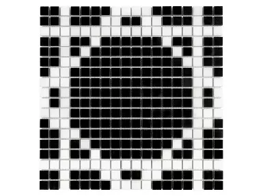 Pure B&W Radiant 15 30.5x30.5 biało-czarna mozaika kamienna
