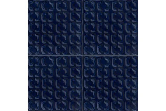 Memoria Blu Struttura Stamp 3D MAYA 15x15 - płytka gresowa ścienna