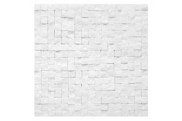 Crystal White Rock 18 30.5x30.5 - biała mozaika kamienna