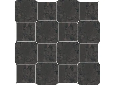 Checkers Rounded Black Space 28,6x28,6 - płytka gresowa