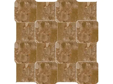 Checkers Rounded Brown Wash 28,6x28,6 - płytka gresowa