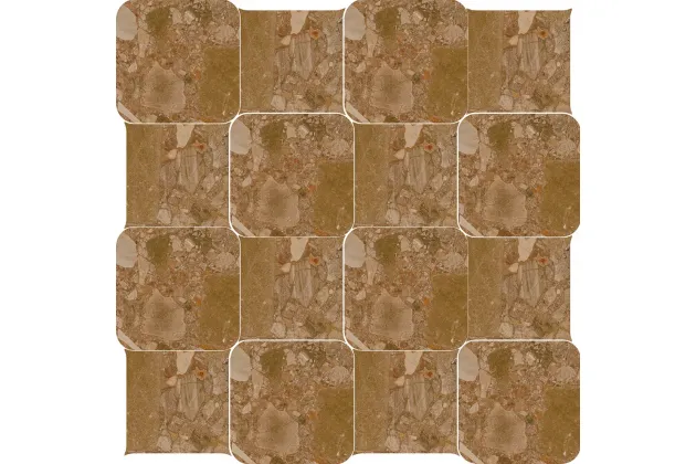 Checkers Rounded Brown Wash 28,6x28,6 - płytka gresowa