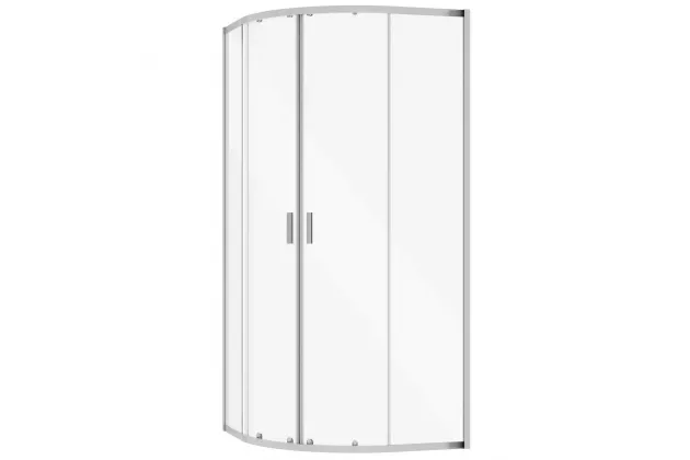 Kabina prysznicowa półokrągłą Zarya 80 + brodzikAlex Stone Effect Black 80 x 190
