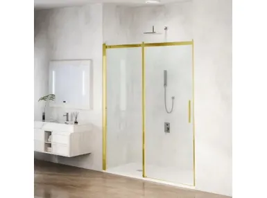 Drzwi prysznicowe rozsuwane Porta – Złote 110 cm