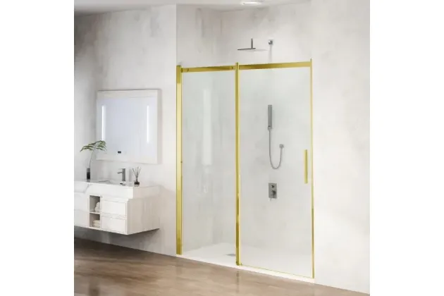 Drzwi prysznicowe rozsuwane Porta – Złote 110 cm