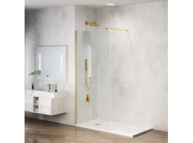 Ścianka prysznicowa Beira 50 x 200 cm transparentna 8 mm złota