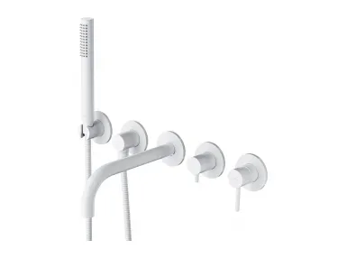 Y bateria wannowa 5-otworowa podtynkowa biały mat - Y1237-1WM