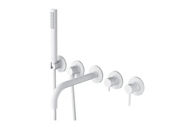 Y bateria wannowa 5-otworowa podtynkowa biały mat - Y1237-1WM