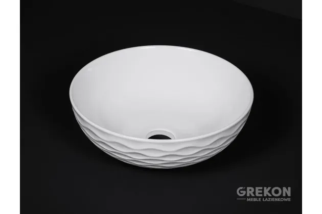 Wave umywalka ceramiczna nablatowa 42x15