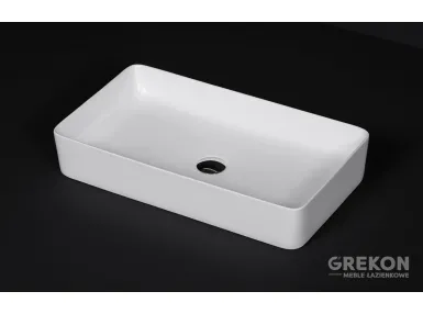 HERO biała matowa umywalka ceramiczna 61.5x11