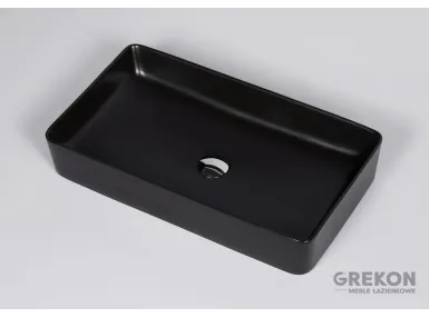 HERO czarna matowa umywalka ceramiczna 61.5x11
