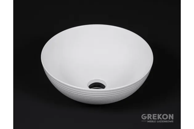 STRIPES biała umywalka ceramiczna 38.5x15