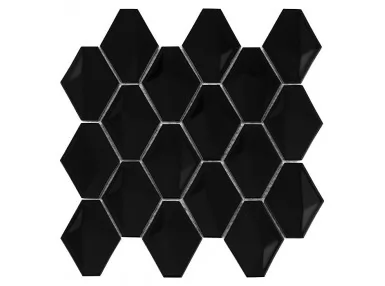 Mini Carat Black 28,5x27,3 -czarna mozaika ścienna