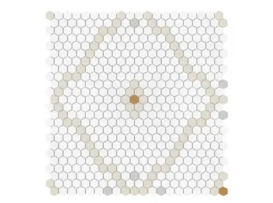 Mini Hexagon Rombdance Cotton Matt 50,2x52,3 - mozaika ścienna