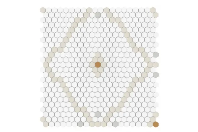 Mini Hexagon Rombdance Cotton Matt 50,2x52,3 - mozaika ścienna