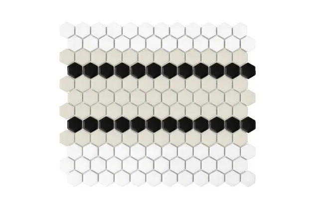 Mini Hexagon Stripe 5.C Matt 30x26 - mozaika gresowa