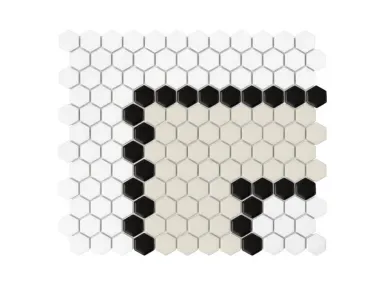 Mini Hexagon Stripe 3.3.B Matt 30x26 - mozaika gresowa