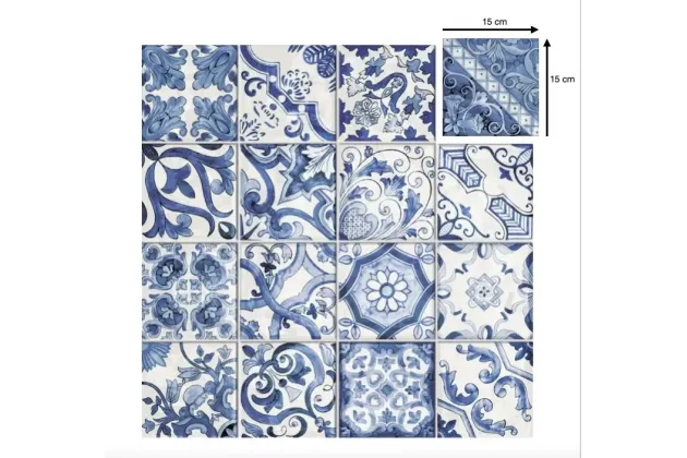 Amalfi Mix Cielo 15x15 - płytka gresowa ścienna