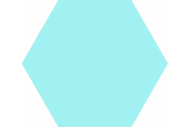 Basic Aqua Hex25 25x25 - błękitna płytka gresowa.