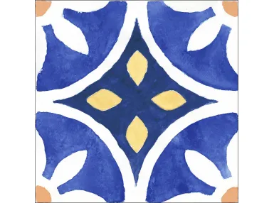 Santorini Blue 25x25 - wzorzysta płytka gresowa