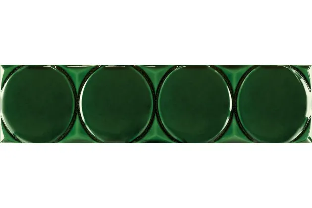 Waves Circle Copper Green 11,25x45 - płytka ścienna